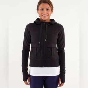 Lululemon Carry And Go Hoodie French terry pocket cargo black sweatshirt 10